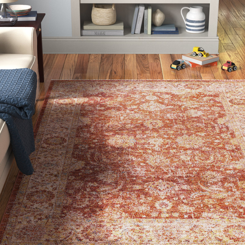 Tapis brun / bleu Allie, Rectangle 6 pi 7 po x 9 pi 6 po, Brun / Beige