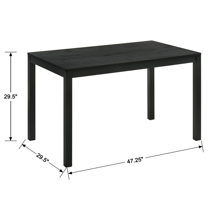 47.25" W 4-Person Solid Wood Rectangular Dining Table
