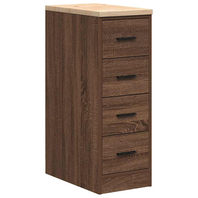 Solid Wood Single Storage Cabinet ( 85cm H x 30cm W x 51cm D)