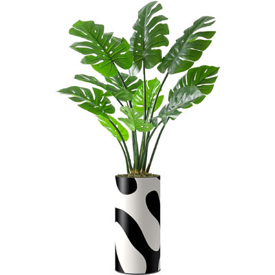 Faux Foliage Plant in Plastic Planter