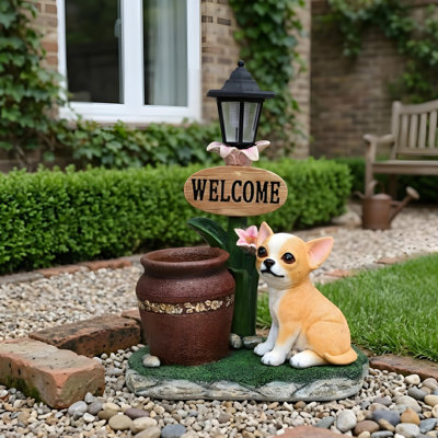 Sitting Corgi Dog Planter Outdoor Decor