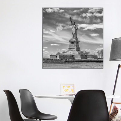 NYC Statue Of Liberty by Melanie Viola - Wrapped Canvas Print