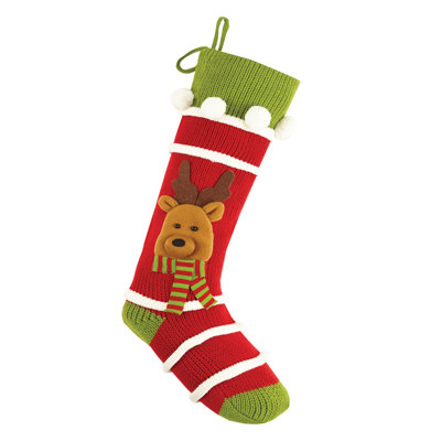 Reindeer Knit Stocking