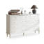 Armoire d'appoint en bois manufacturé blanc massif