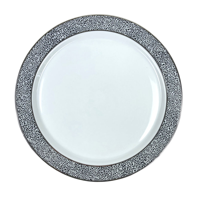Panthera Handmade Porcelain Dinner Plate, Black