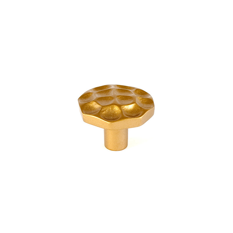 Pomegranate Geometric Knob, Satin Brass, 1.25" H x 1.25" W x 0.875" D