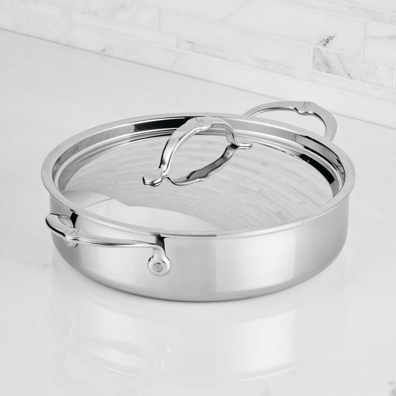 Sauteuse braisée en acier inoxydable avec couvercle Pro 3,5 lux Proondond avec couvercle