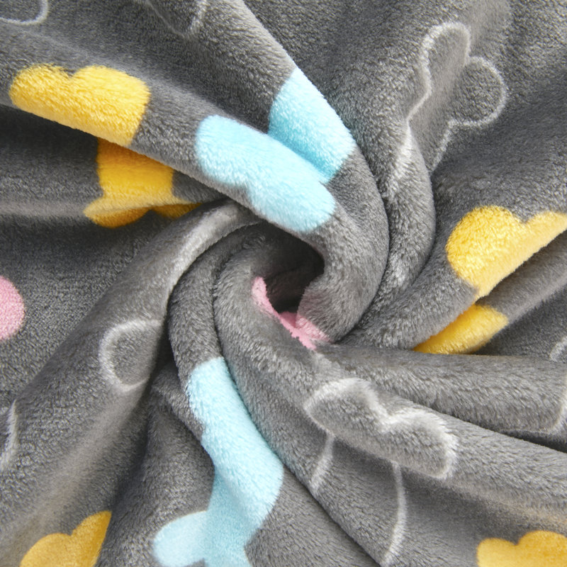 Couverture en molleton / microfibre Fluffy Premium, Gris foncé