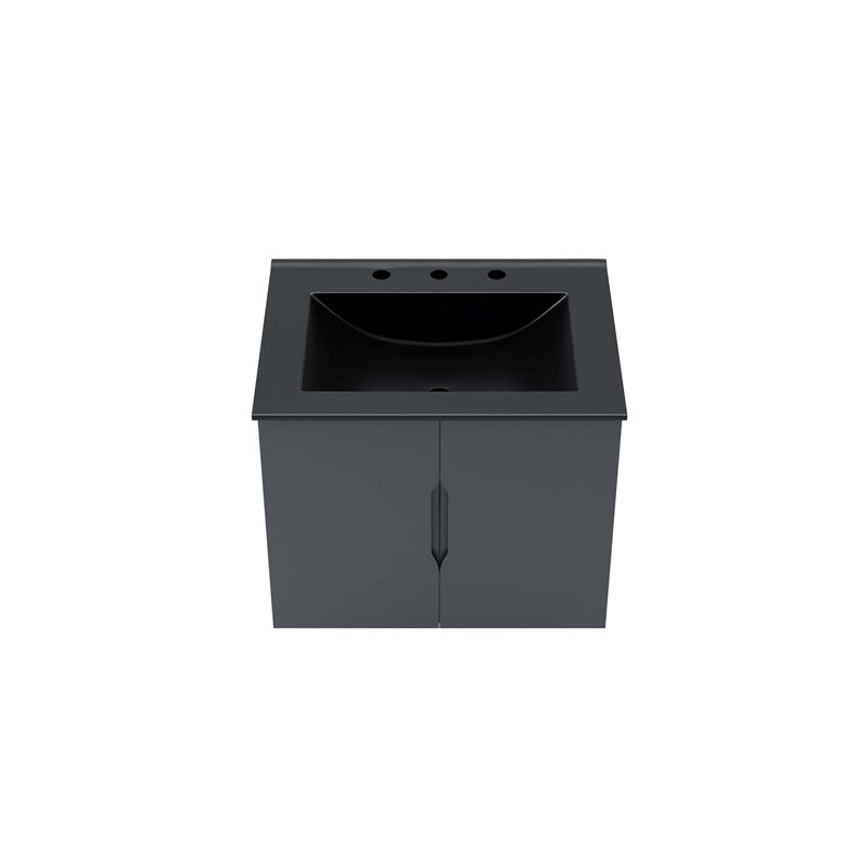 Modway Vitality 24" Bathroom Vanity, Gray, Black