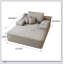Chaise longue surdimensionnée, canapé-lit moelleux en fausse fourrure pour un confort ultime et une polyvalence dans les salons-415284788