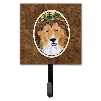 Porte-laisse sheltie et crochet à clé