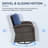  Valierius L-Shaped Outdoor Sectional Sofa Set With Fire Pit, Swivel Chairs & Ottomans-961084045