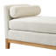 Banc avec repose-pieds l 54,3 po avec pieds en bois et 2 coussins