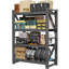 Étagère de garage, étagère de rangement robuste à 4 niveaux avec tablette en métal réglable pour entrepôt, sous-sol, atelier, 3200 lb-383160431-383160418