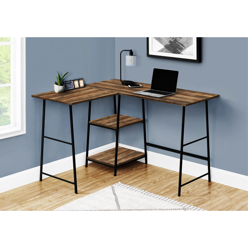 Bureau d'ordinateur, Brun / Noir