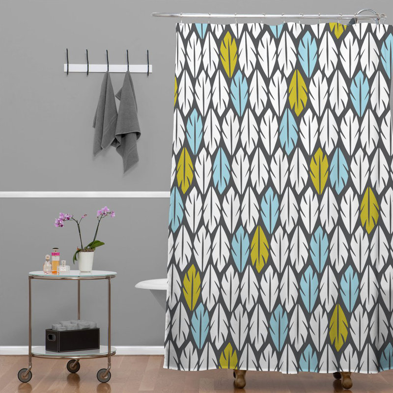 Heather Dutton Floral Shower Curtain with Hooks Included