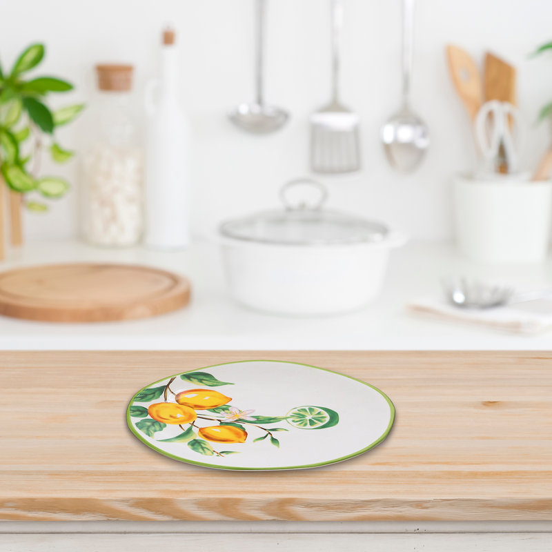 Ensemble de 2 assiettes rondes en céramique 6,10 "Casa Decor