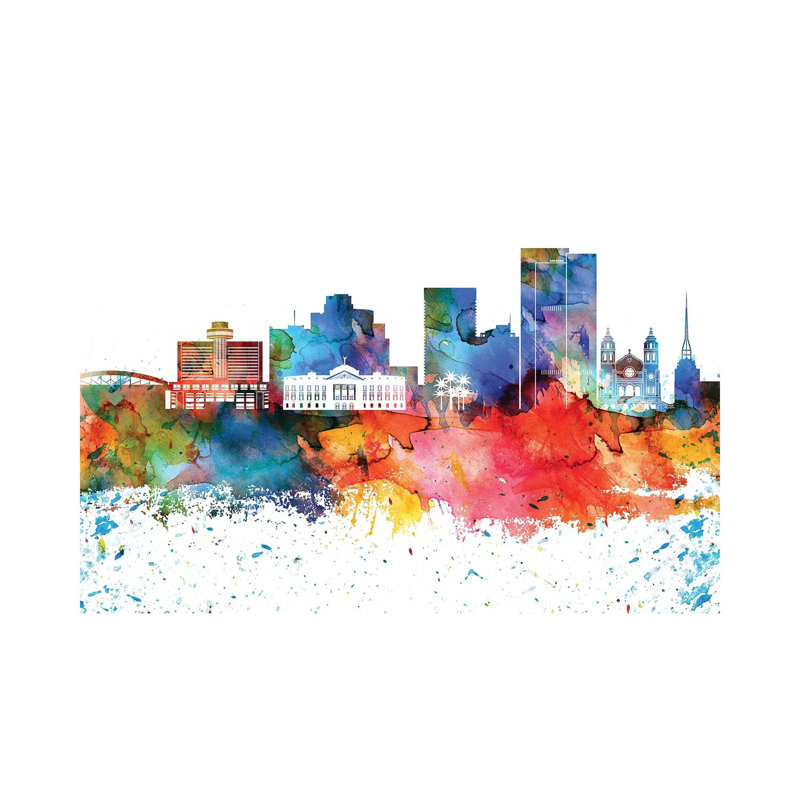 Phoenix Skyline - Wrapped Canvas Painting, 152.5 cm H x 101.5 cm W