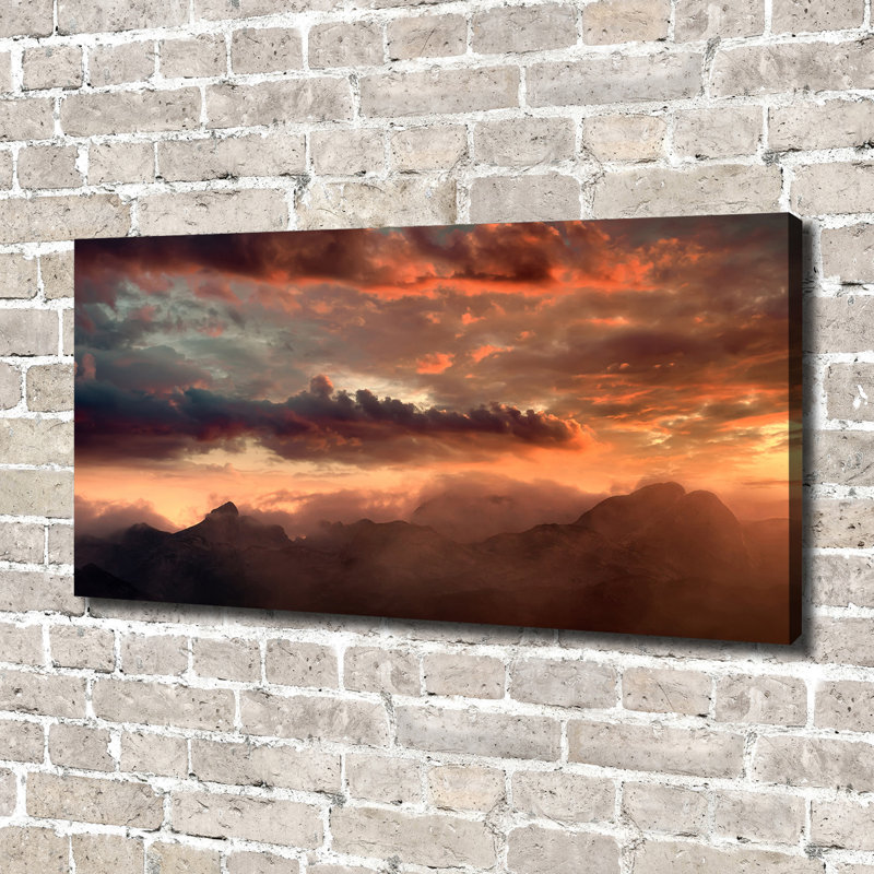 Sunset Mountains - Wrapped Canvas Print