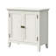 Buffet à 2 portes 27,5 "de largeur blanc grisâtre et bohémien