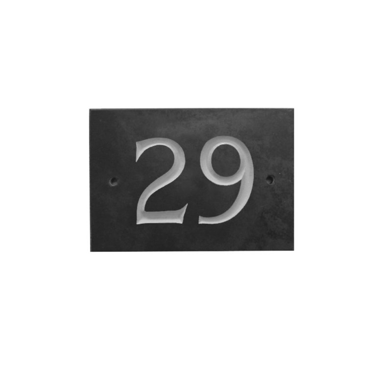 Odacia 10cm H Stone House Number, 29, Black