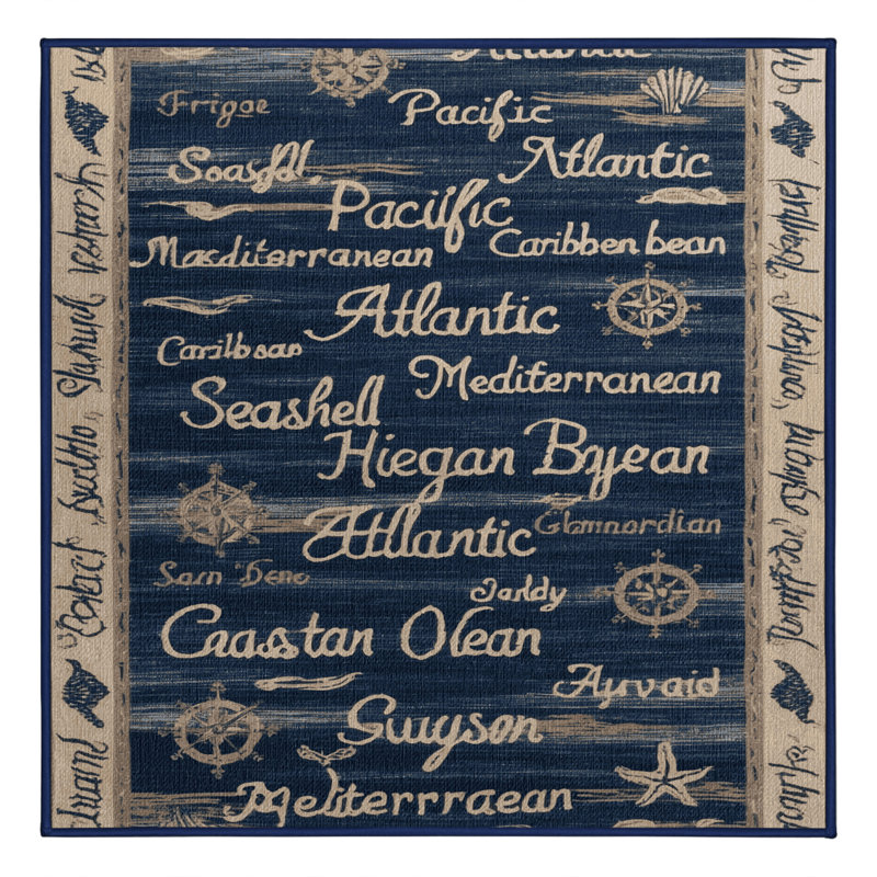  Tapis nautique lavable, Carré 8 pi