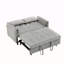 Canapé-lit compact en velours gris moderne, canapé-lit convertible 3-en-1 avec coussins et poches, idéal pour les petits espaces-362791306
