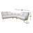 3 Pc. Cream Sectional W Olefin Fabric