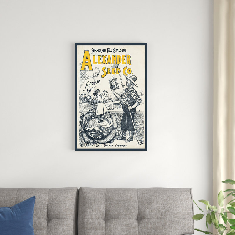 Paquets de graines antiques IV - Publicité sur toile tendue, H 30 po x l 20 po