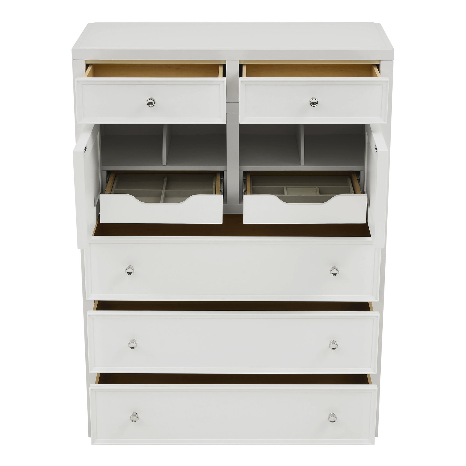 Rosalie 7 Drawer 44" W Chest, White
