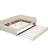 Elegant Beige Bed With And Size Trundle, Solid Build Platform , Trundle In Beige, Robust-2117853209