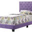 Charmant lit simple mauve, H 47 po x l 42 po x P 77 po