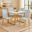 Ensemble de 4 chaises de salle à manger modernes en similicuir, blanc-1734865214-1734865212