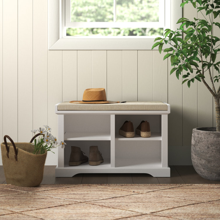 Simons Linen Blend Upholstered Storage Bench