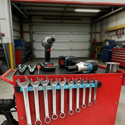 8-Pack Metallic Magnetic Tool Holder Strip
