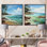 Photo de plage sous-marine - ensemble de 2 collages nautiques et carrés