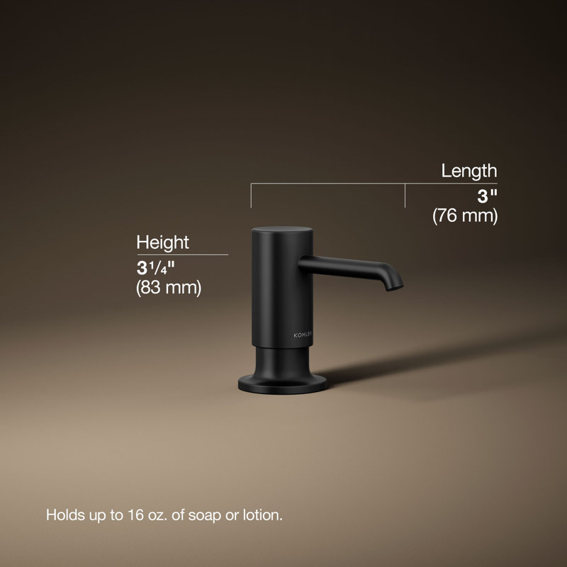 Purist Soap/Lotion Dispenser, Matte Black