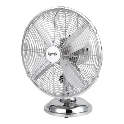 Igenix 12 Inch Desk Fan Chrome