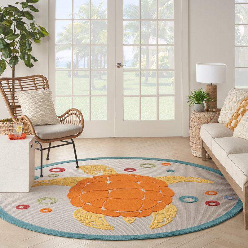 Tapis intérieur / extérieur Aloha, Rond 5 pi 3 po