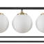 Helena 6-Light Frosted Glass Globe Linear Chandelier