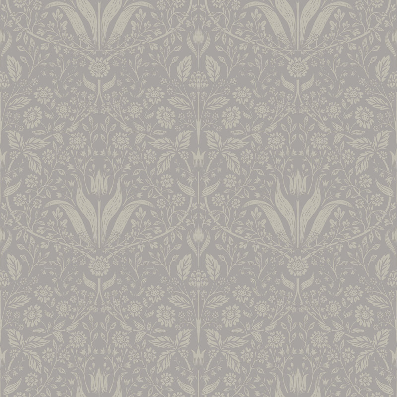 Floral Wallpaper Double Roll, Blue
