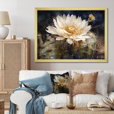 Ryul blanc, vert, fleur de cactus I