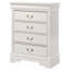 Commode 4 tiroirs Louis Phillipe, blanc-1764073910