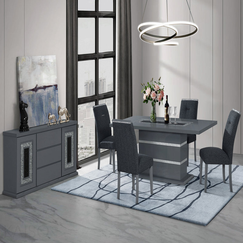 Dark Grey Dining Table