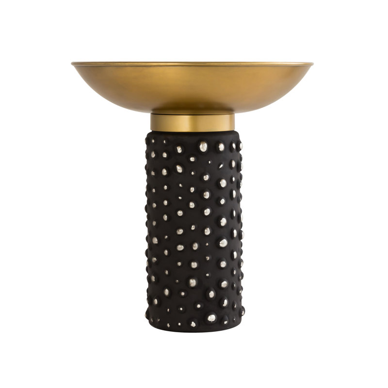 Iron Pedestal End Table