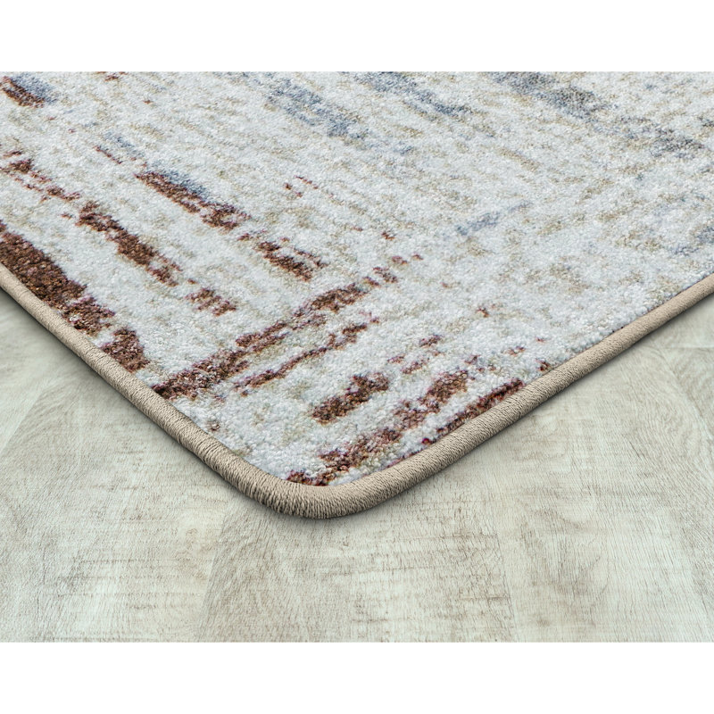 Desert Cameo Area Rug in Color Terracotta, Rectangle 3'10" x 5'4"