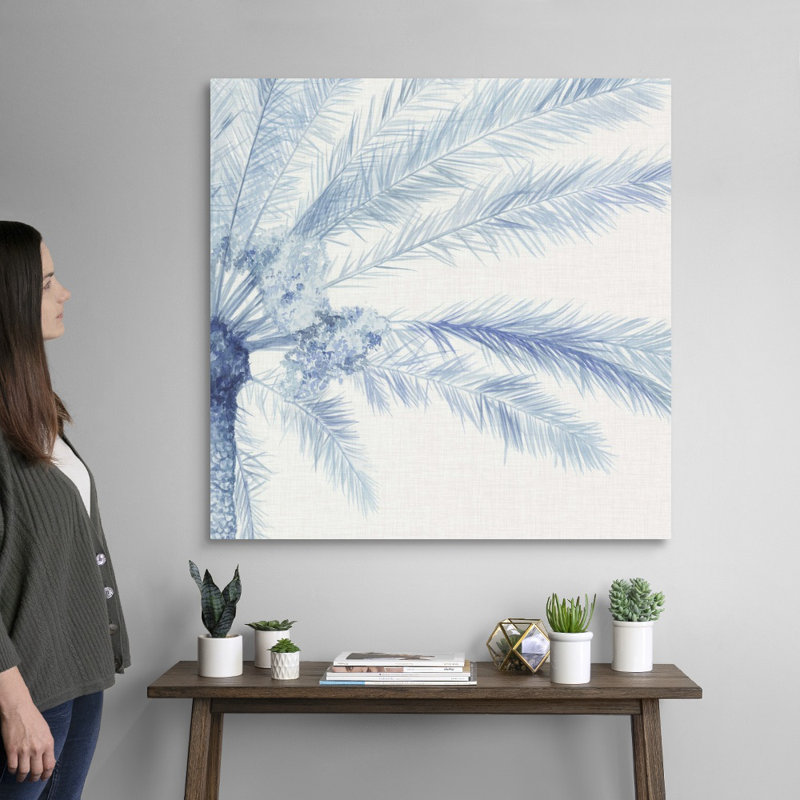 Art mural sur toile Chambray Palms II, Toile tendue, H 36 po x l 36 po x P 1,25 po