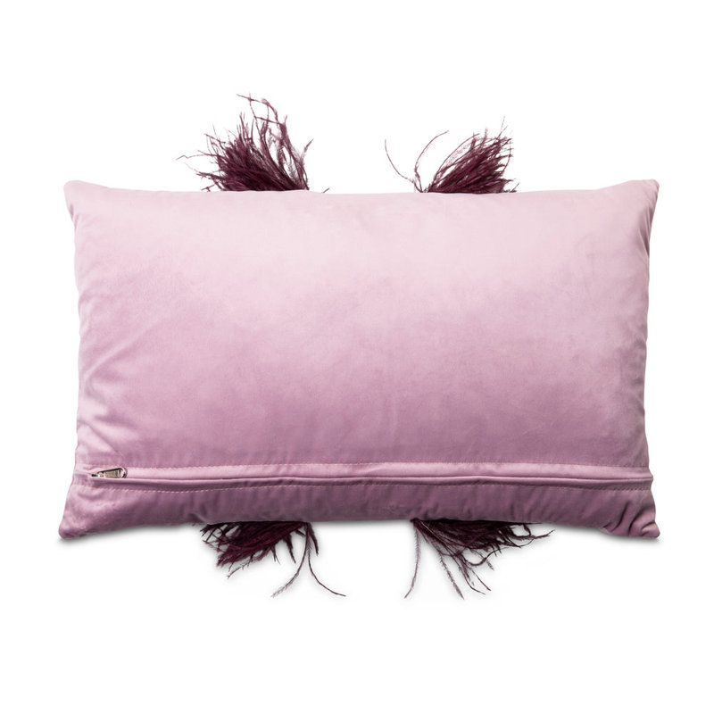 Ostrich Trim / Velvet - Orchid