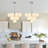 13 - Light Dimmable Modern Sputnik Atomic Tiered Cluster Globe Bubble Chandelier with Opal Glass Globe-133320179