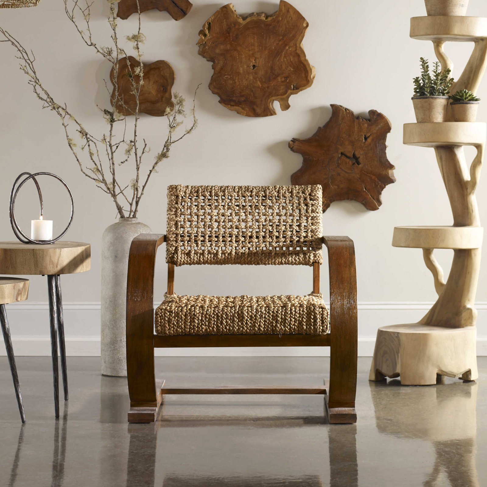 Elara Teak Armchair, Hearth Walnut